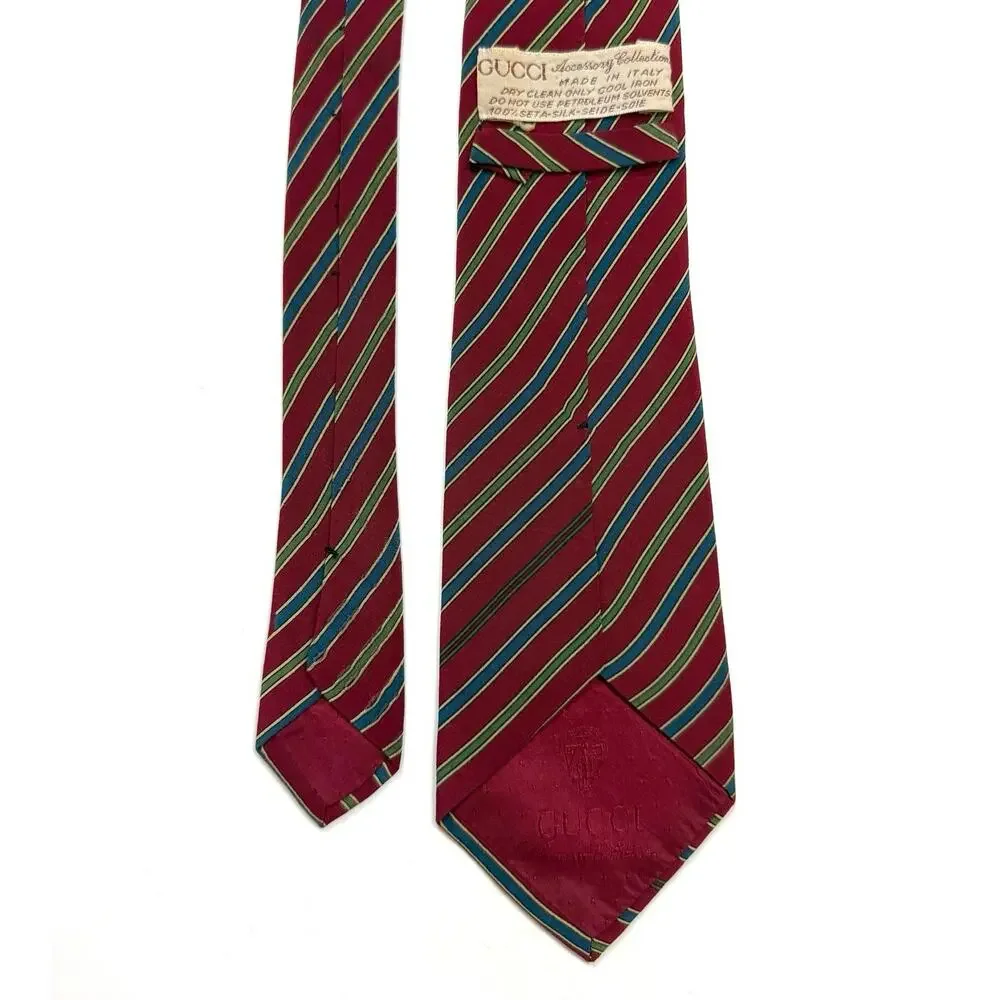 Vintage Gucci Silk Tie in Stripe